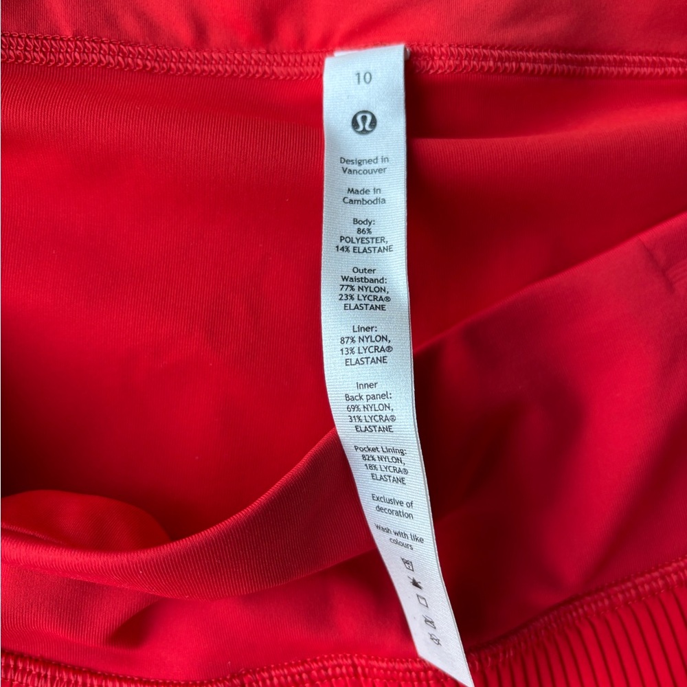 Lululemon Red Women's Skort - Picture 3 of 4